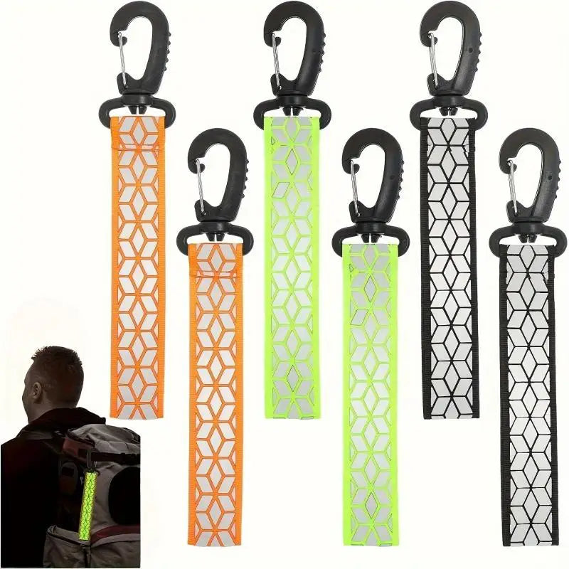 Reflective Safety Keychain Pendant Lightweight Portable Outdoor Reflector for Running Cycling Night Visibility Tool Peaceful Pleasures Health and Wellness