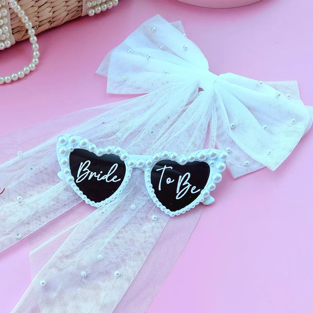 Bride Pearl Sunglasses | Bachelorette & Bridal Shower Party Novelty Party Sunglasses Peaceful Pleasures Health and Wellness