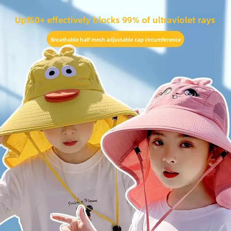 Kids Wide Brim UV Sun Hat | Boys & Girls Bucket Cap