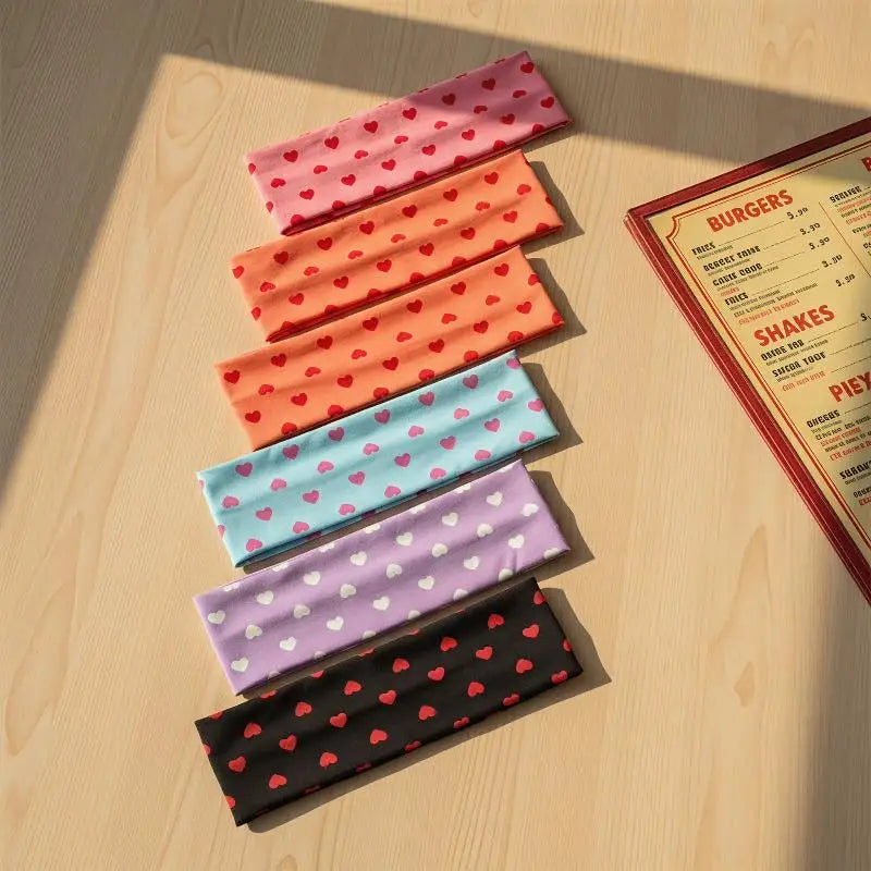 Love Print Hair Band – Korean Sports & Yoga Headband for Girls