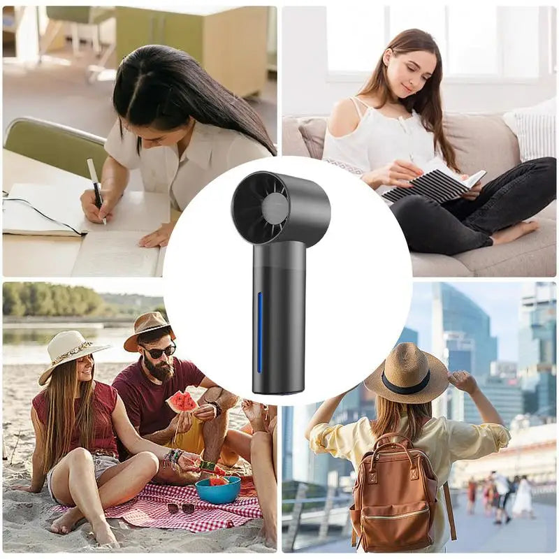 Small Handheld Fan 5 Speed Adjustable Portable Handheld Fan Personal Handheld Misting Fan Cooling Electronics Product Peaceful Pleasures Health and Wellness