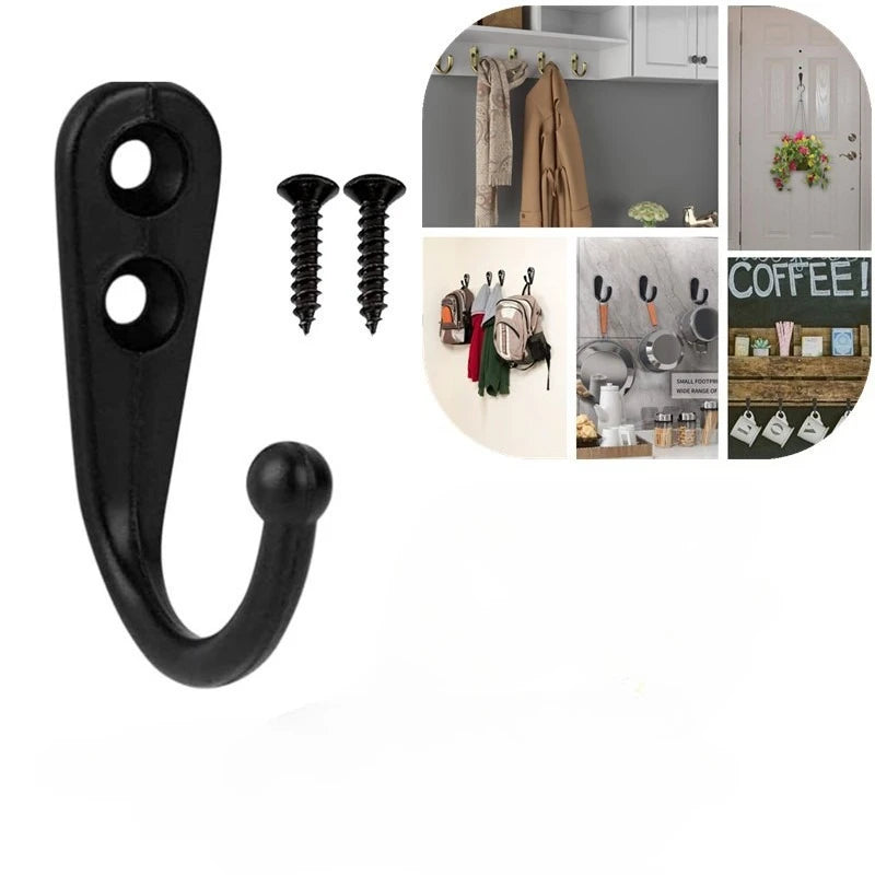 Multipurpose Aluminum Alloy Wall Hooks with Screws | Kitchen & Bath