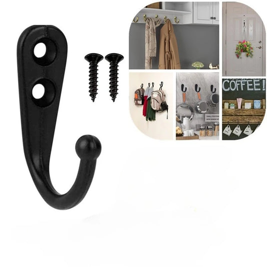 Multipurpose Aluminum Alloy Wall Hooks with Screws | Kitchen & Bath Wall Hooks Peaceful Pleasures Health and Wellness