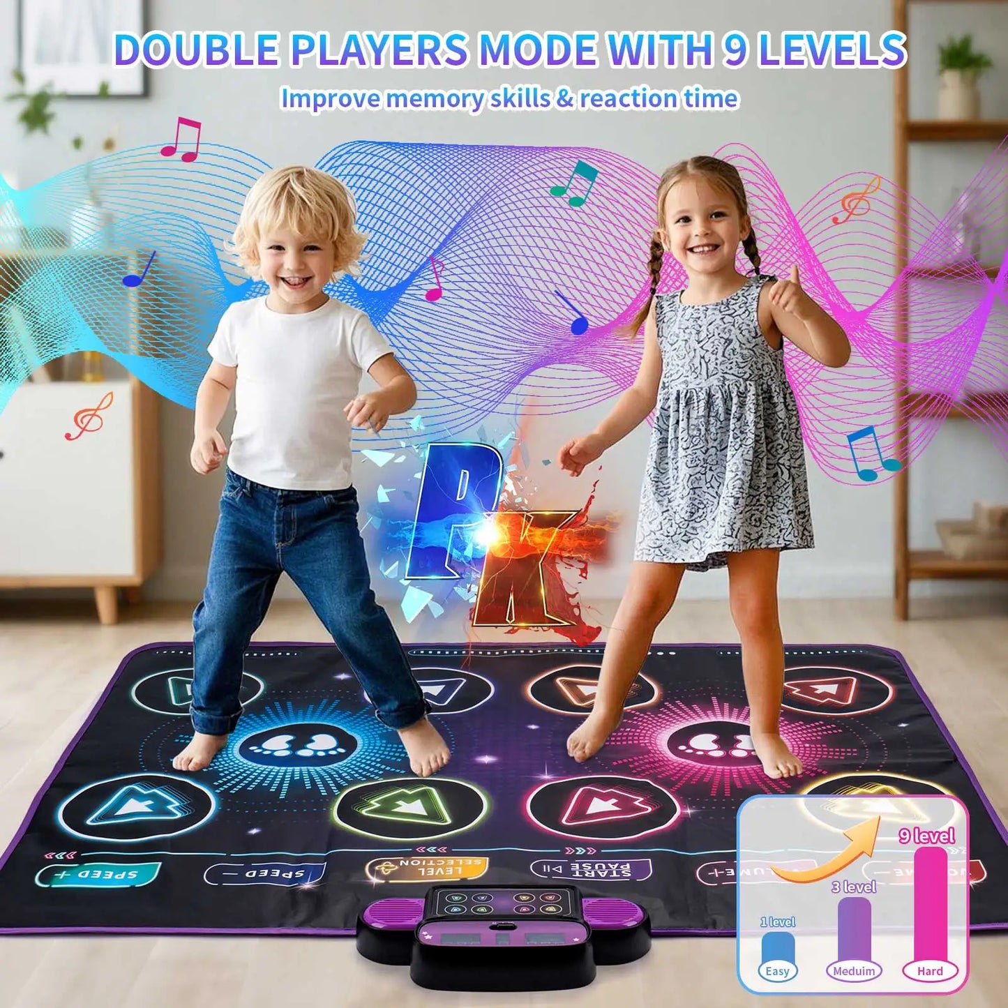Dancing Blanket Kids Electronic Dance Mat Double Players Mode 9