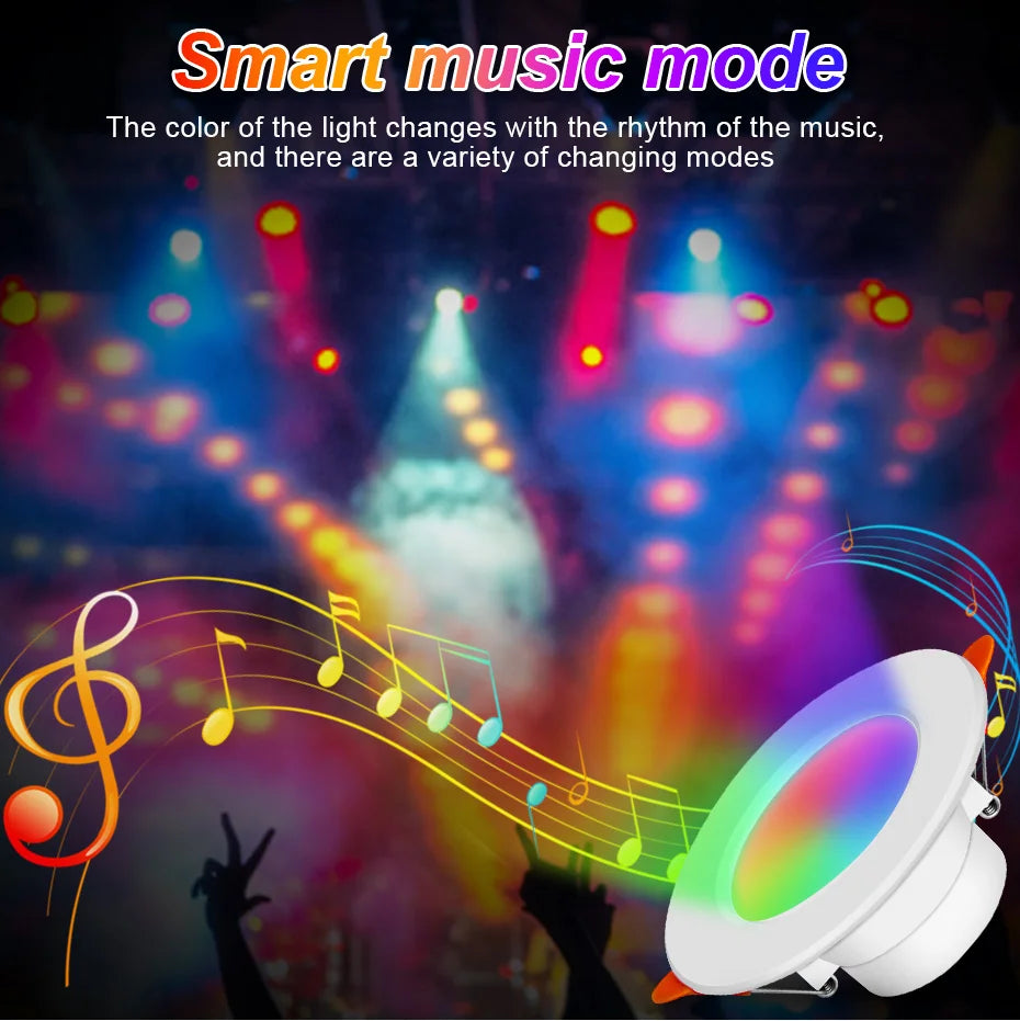 Asign 10W RGB Smart Bluetooth LED Recessed Downlight | CCT Dimmable
