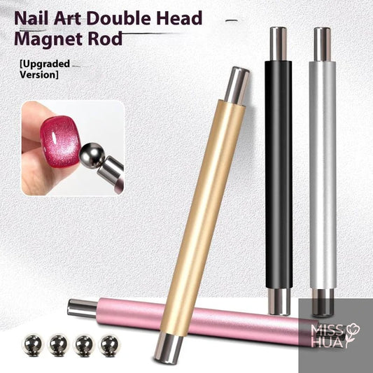 Double-End Cat's Eye Nail Magnet Pen | Super Strong Gel Polish Nail Art Magnet Pen Peaceful Pleasures Health and Wellness