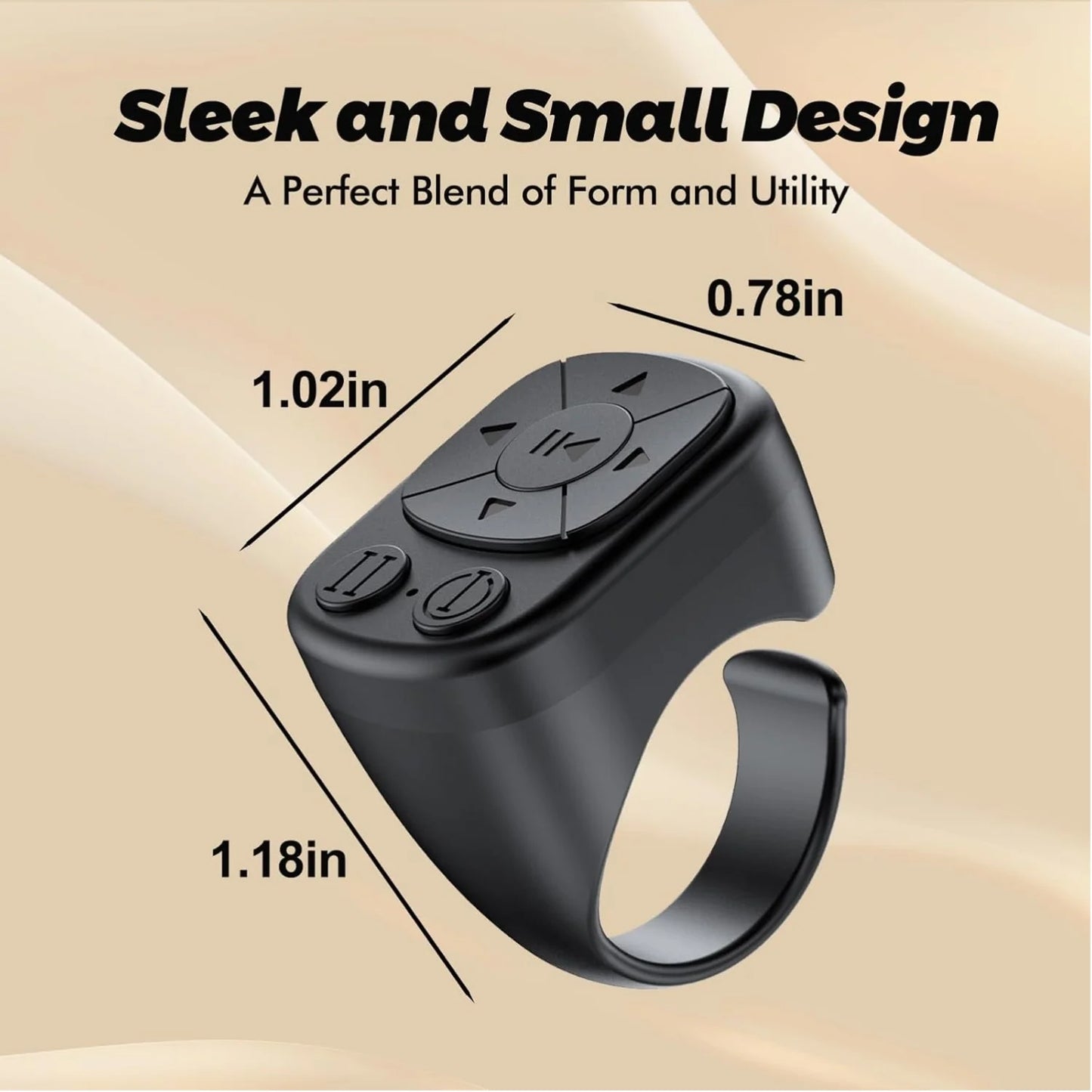 Bluetooth Scrolling Ring Remote for TikTok, Camera & Page Turn Peaceful Pleasures Health and Wellness