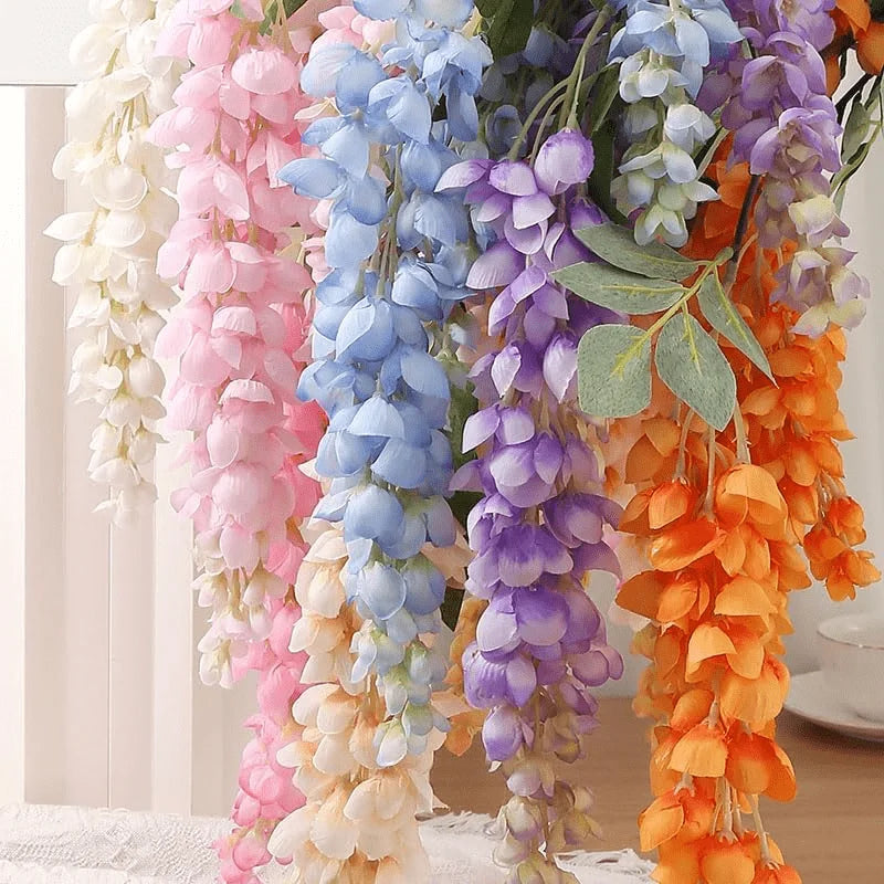 120cm Artificial Wisteria Garland Silk Hanging Vine Wedding