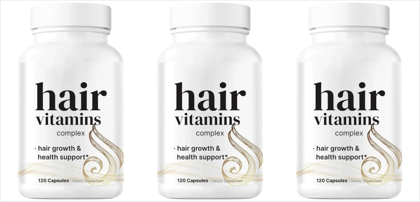 Hair Growth Vitamins 120 Caps | 14-in-1 Biotin Collagen Formula