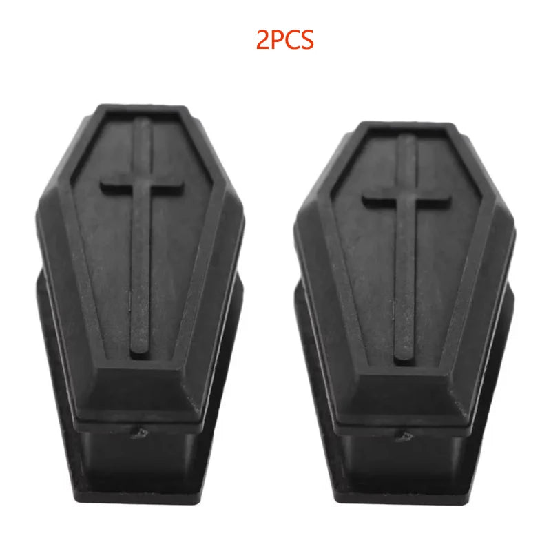 Mini Coffin Box Halloween Black Coffin Decoration Landscape Model Mock Storage Box Toy Decoration Peaceful Pleasures Health and Wellness 2pcs
