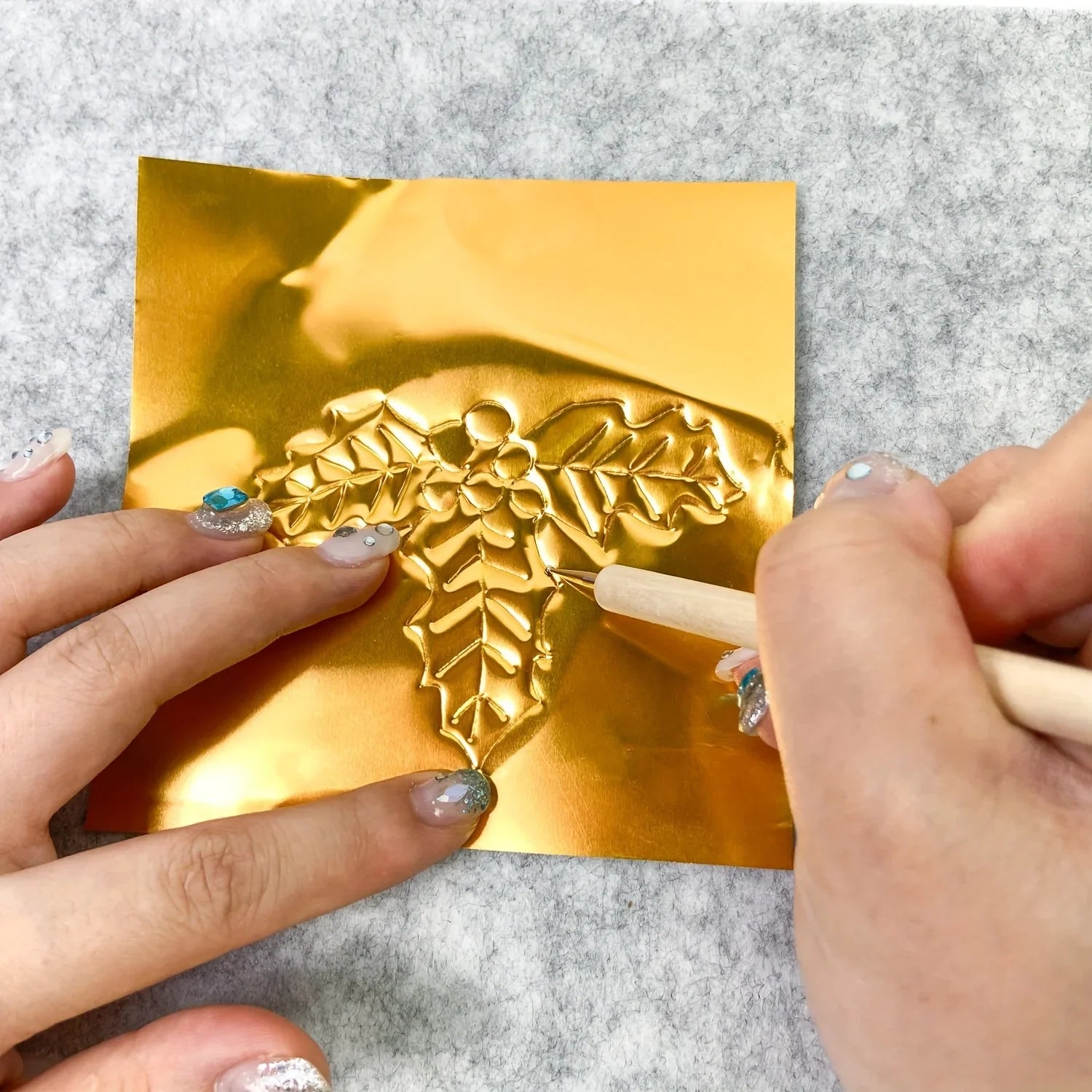 Gold Leaf Gilding Kit – Foil Sheets, Diamonds & Craft Tools Gilding Craft Kit Peaceful Pleasures Health and Wellness
