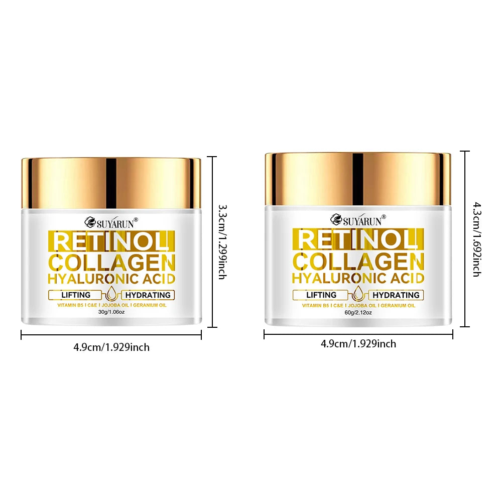 SUYARUN Retinol Collagen Moisturizing Cream. - Anti-Aging Face Cream, Intense Hydration & Nourishing Formula for Glowing Skin Peaceful Pleasures Health and Wellness