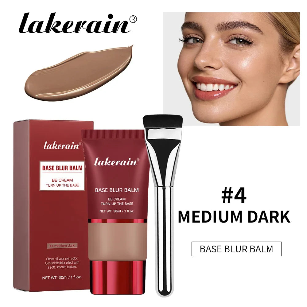 Lakerain Blurring Liquid Foundation & Brush Set | Matte Finish