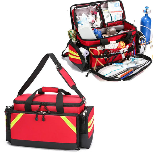 Outdoor 1200D First Aid Kits Waterproof Large Capacity First Aid Shoulder Bag Tear Resistant Oxford Cloth Medical Emergency Kit Peaceful Pleasures Health and Wellness