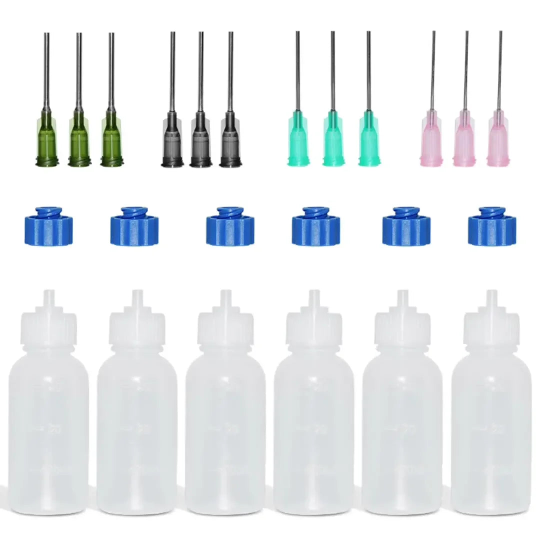 30ml Precision Ceramic Slip Trailer Bottle Multi-Needle Squeeze Applicator for Pottery Painting Clay Sculpting & Art Decoration Peaceful Pleasures Health and Wellness WHITE