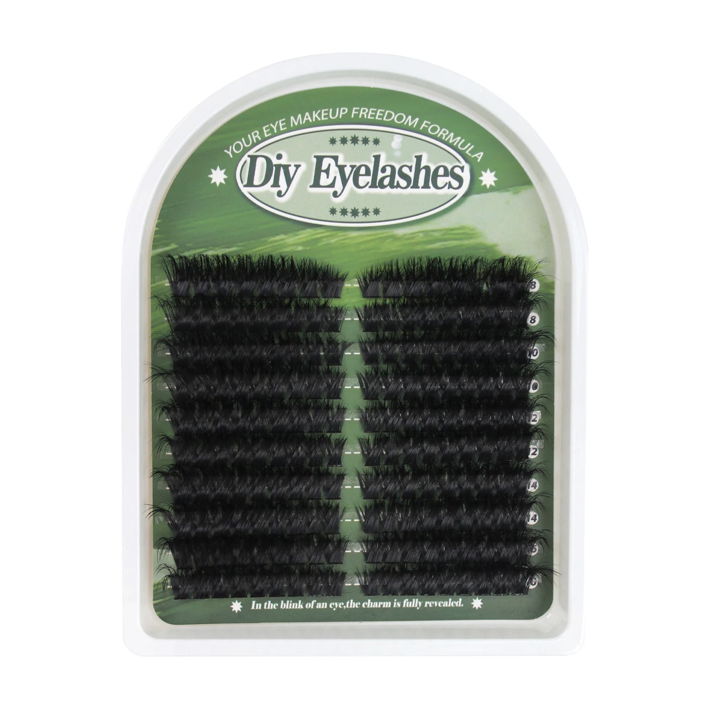 180 Clusters European Fluffy Thick Eyelashes Single Cluster Natural Curling Spiky Manga Eyelash Extensions For Enlarge Your Eyes Peaceful Pleasures Health and Wellness C