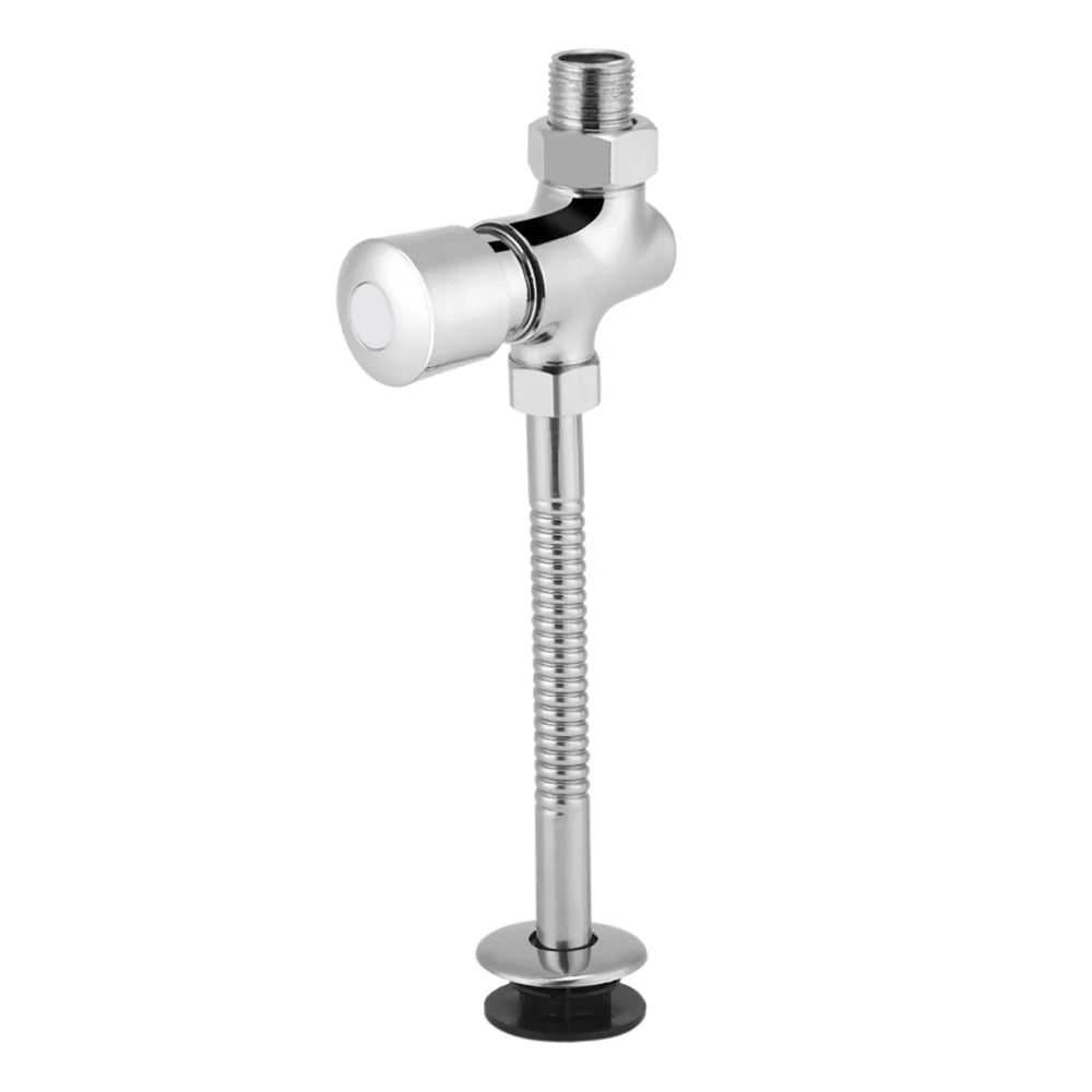 Zinc Alloy Button Urinal Flush Valve – Manual Delay Shutoff