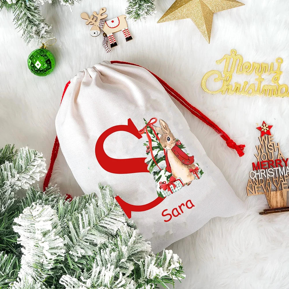 Personalised Kids Christmas Santa Sack | Custom Name Stocking Bag