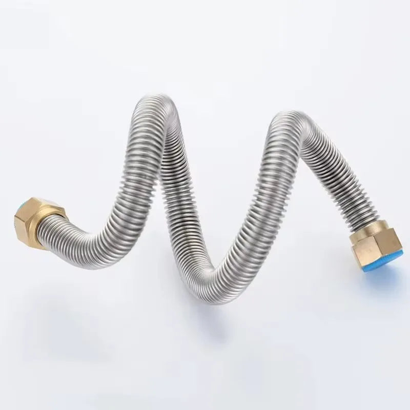 304 Stainless Steel Corrugated Hose 1/2" BSP | 20–200cm
