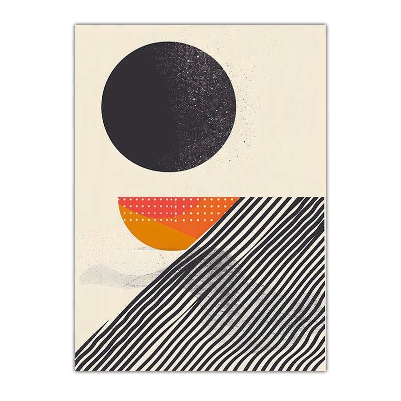 Abstract Geometric Canvas Wall Art | Modern Vintage Poster Print Canvas Wall Art Print Peaceful Pleasures Health and Wellness 05 15x20cm No Frame China Mainland