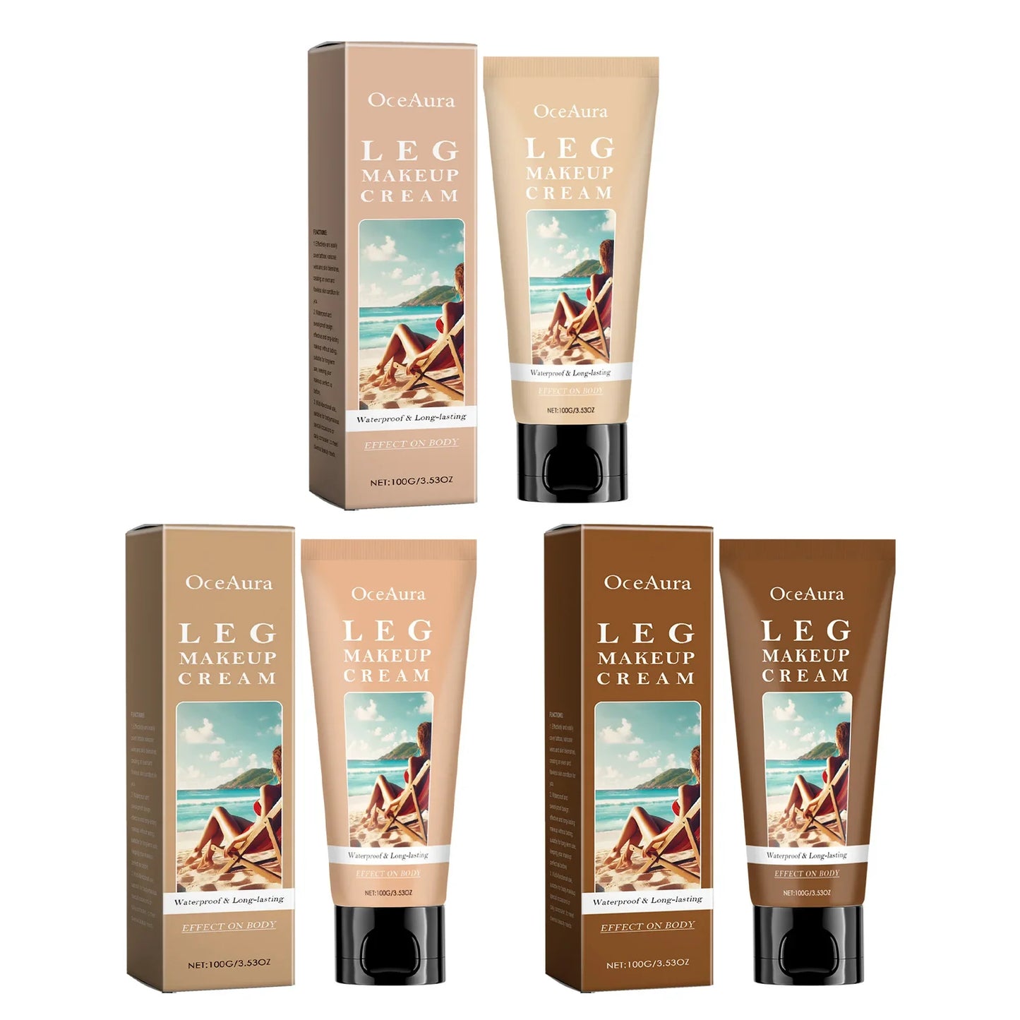 OceAura Leg Makeup Lotion – Waterproof Body Foundation