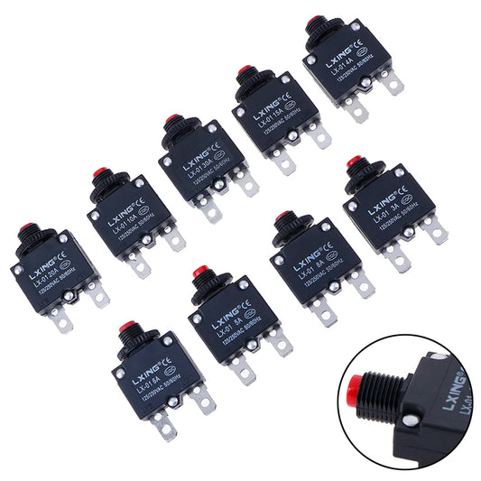 Circuit Breaker Overload Protector Switch 3A–30A | 120/250VAC Circuit Breaker Switch Peaceful Pleasures Health and Wellness