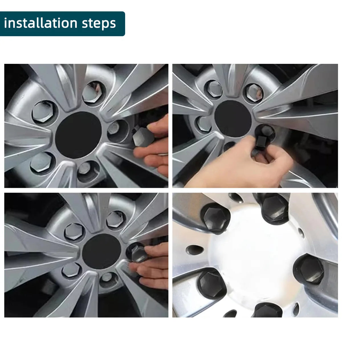 20-Pack Wheel Nut Stud Covers 17/19/21mm | Lug Nut Caps Peaceful Pleasures Health and Wellness