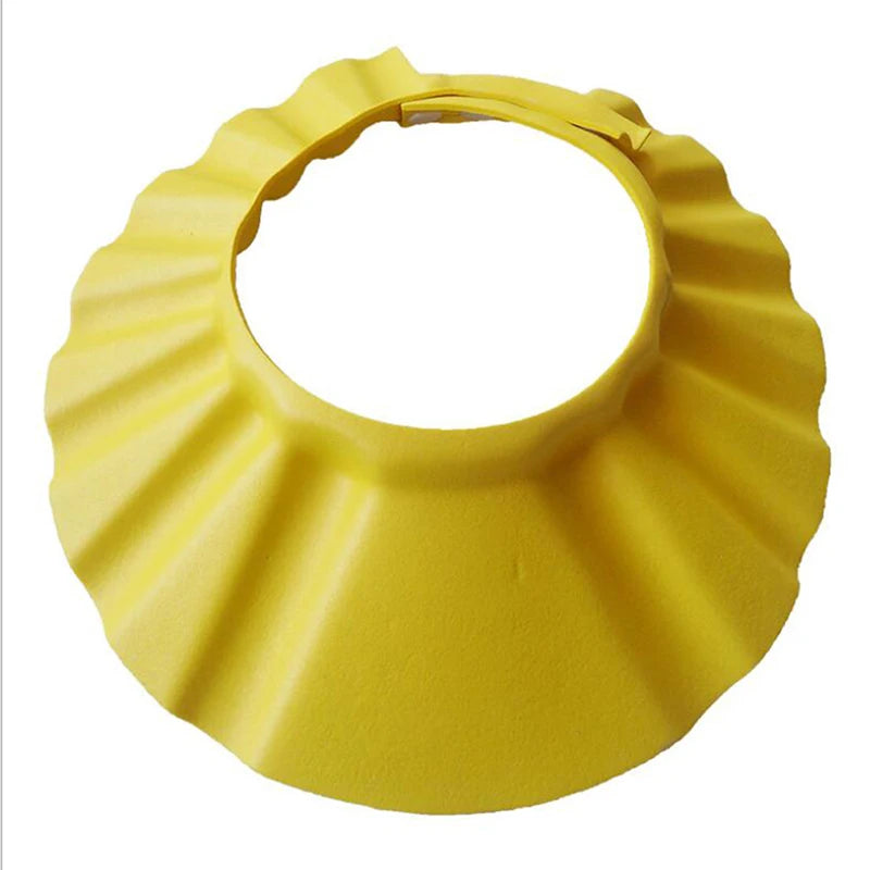Soft Adjustable Baby Shower Cap with Ear Protection Waterproof Hair Washing Shield for Toddler Kids Bathing Shampoo Hat Peaceful Pleasures Health and Wellness 3pcs yellow