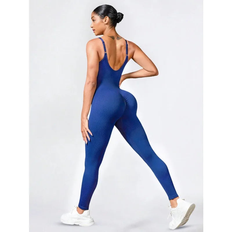 Women's Seamless Yoga Jumpsuit | Tummy Control & Butt Lifting Yoga Jumpsuit Peaceful Pleasures Health and Wellness