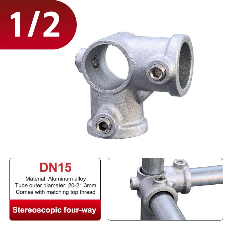 3D Fitting Connection FastenerAluminum Alloy Connector Elbow Tee Base Flat 20/25mm Steel Tube Shelf Parts Peaceful Pleasures Health and Wellness 04