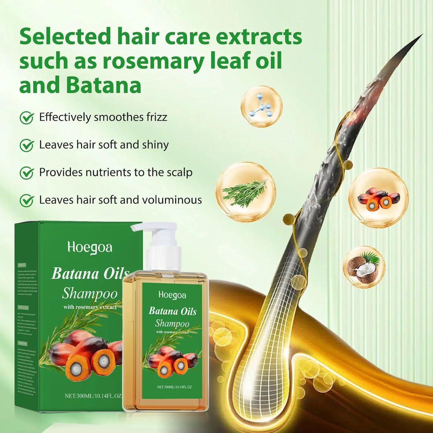 Batana Oil & Rosemary Shampoo for Hair Growth & Hair Loss