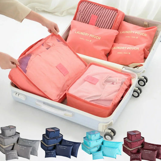 6-Piece Travel Packing Cubes Set – Foldable Luggage Organizer Travel Packing Cubes Oasis Select