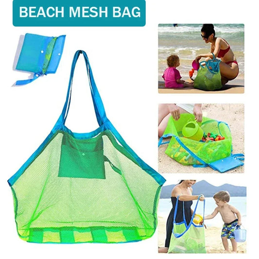 Large Mesh Beach Bag – Sand-Away Foldable Tote for Toys Mesh Beach Tote Oasis Select