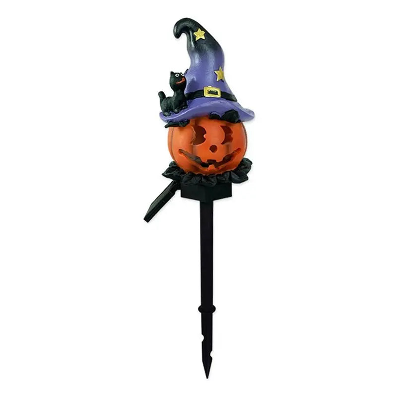 A36T-2X Solar Pumpkin Lantern Halloween Outdoor Light Atmosphere Light Waterproof Resin Light Suitable For Courtyard Garden Peaceful Pleasures Health and Wellness