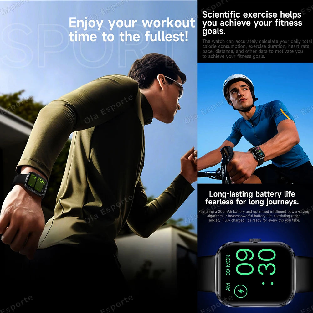 Smart Watch Bluetooth Call AI Voice Heart Rate IP67 – Men & Women