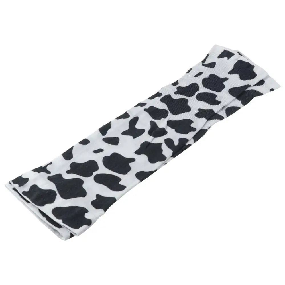 Cow Print Ice Silk Sun Sleeves – Cooling UV Arm Cover Pair