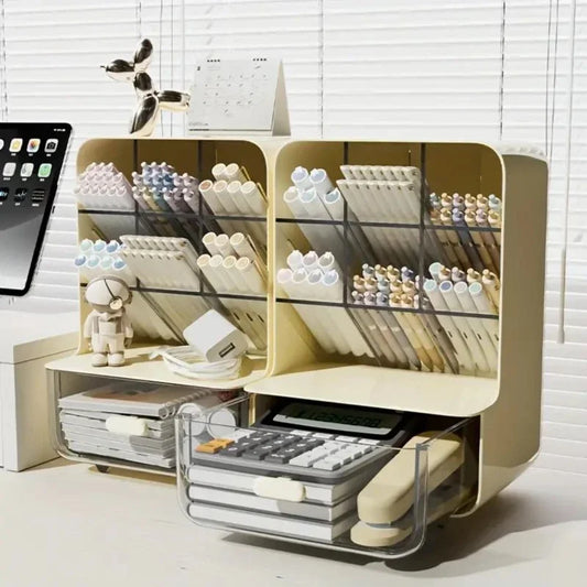 Multi-layer Desk Organizer Large Capacity Office Accessories Slanted Peaceful Pleasures Health and Wellness