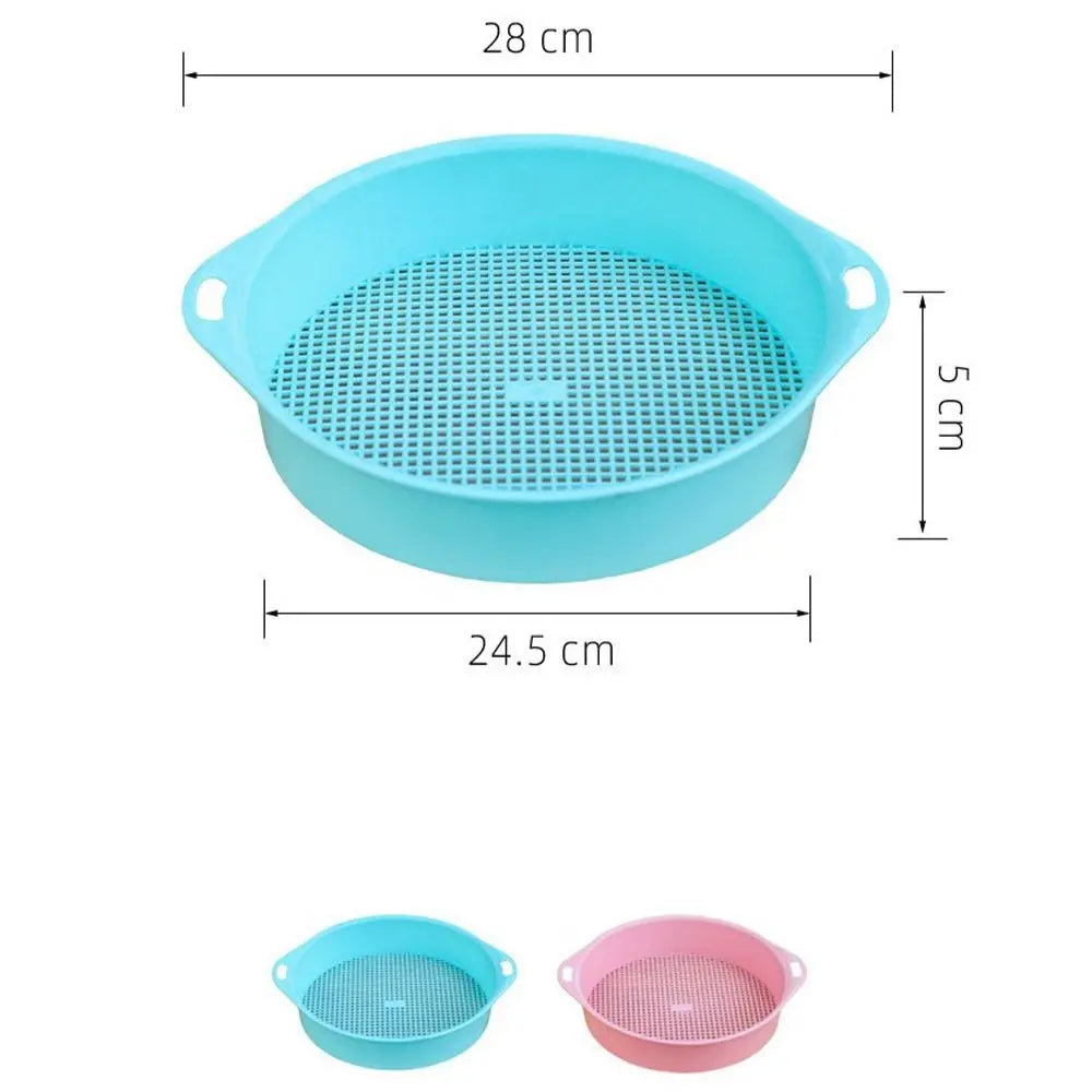 Plastic Soil Sieve Sifter | Round Garden Mesh Screen Filter