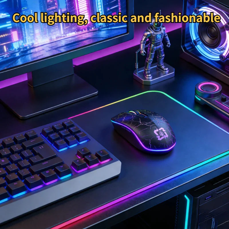 DIXSG Bluetooth 5.2 RGB Wireless Gaming Mouse – Dual-Mode, Silent