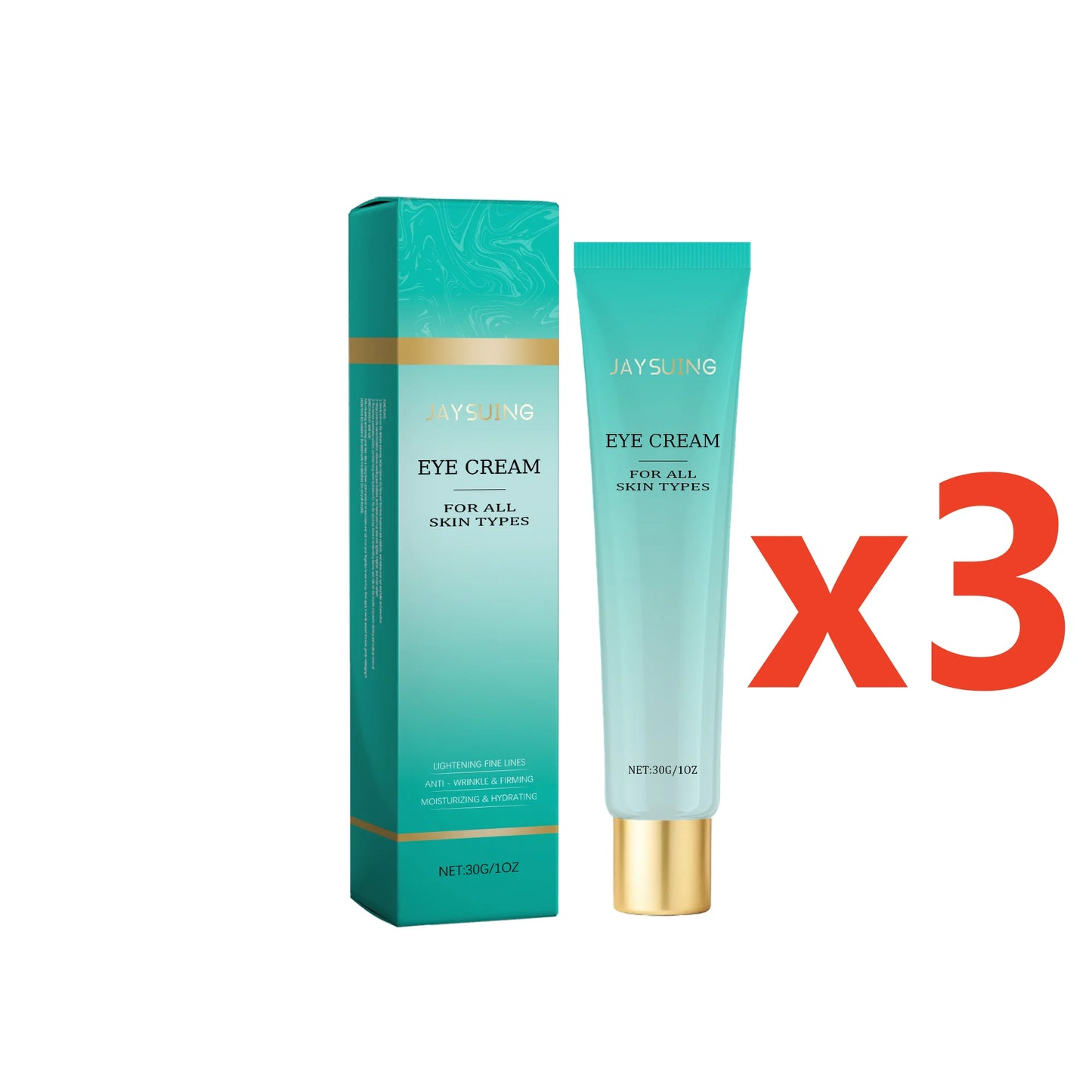 Anti-Aging Eye Cream Remove Fine Lines Dark Circles Improve Puffiness Restore Elasticity Moisturize Firm Brighten Eye Skin Care Peaceful Pleasures Health and Wellness 3x30g boxed 30g
