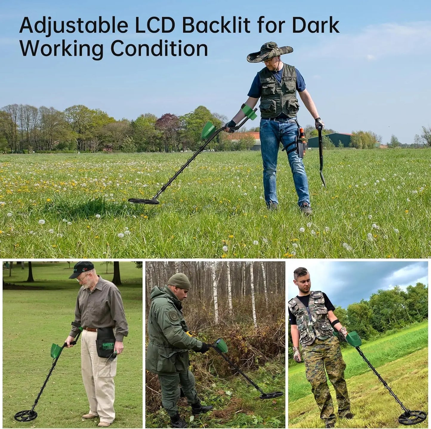 Hot Sell Protable MD1037 underground metal search LCD display highly sensitive metal detector Peaceful Pleasures Health and Wellness