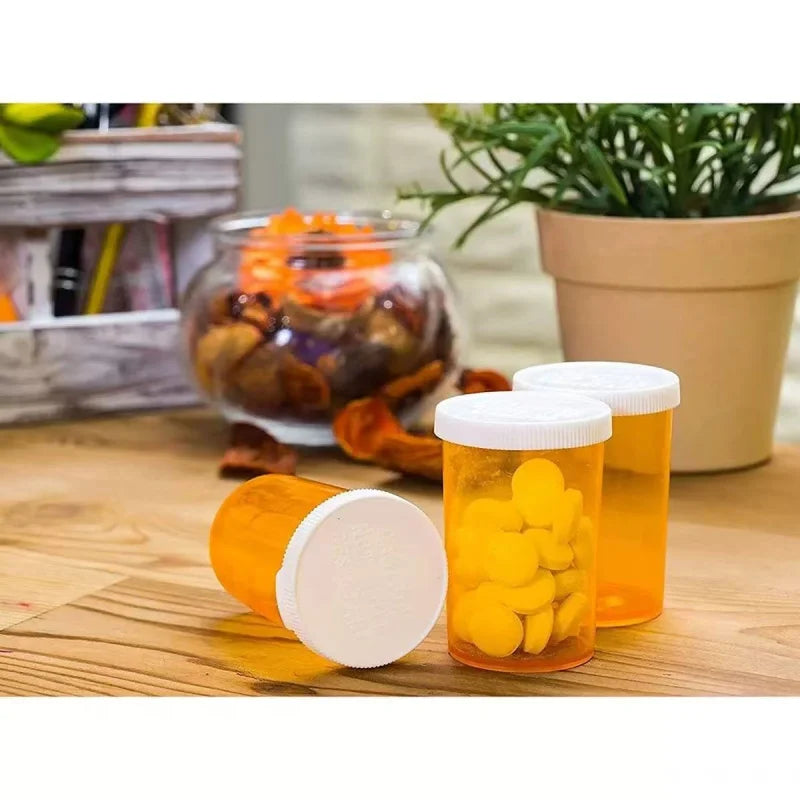 13 Dram Travel Pill Vials with Child-Resistant Caps – 3 Pack