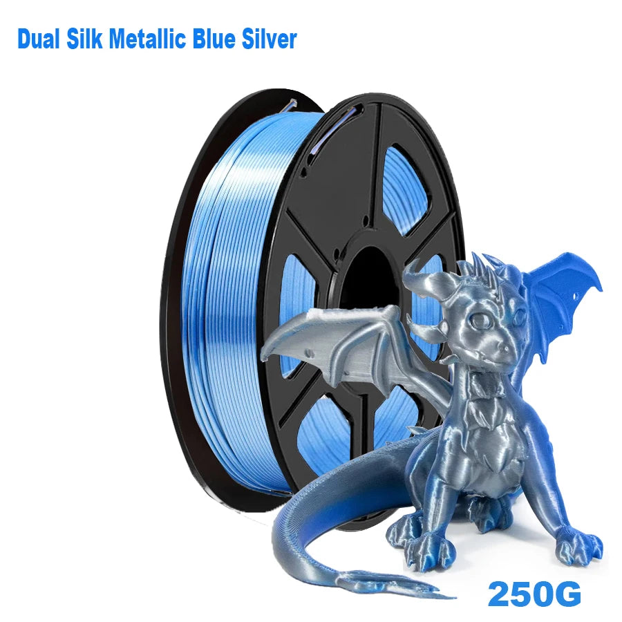 Dual Color Silk PLA Filament 1.75mm – 4 Spools 250g | DINGSUN