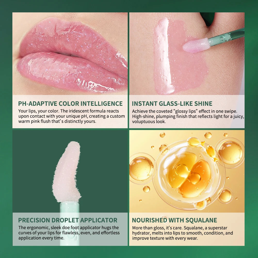 Magic Lip Oil pH Adaptive Color Changing Pink Tone Moisturizing Nourish For All Skin Tones Popular Care Lip Plumper Lips Glosses Peaceful Pleasures Health and Wellness