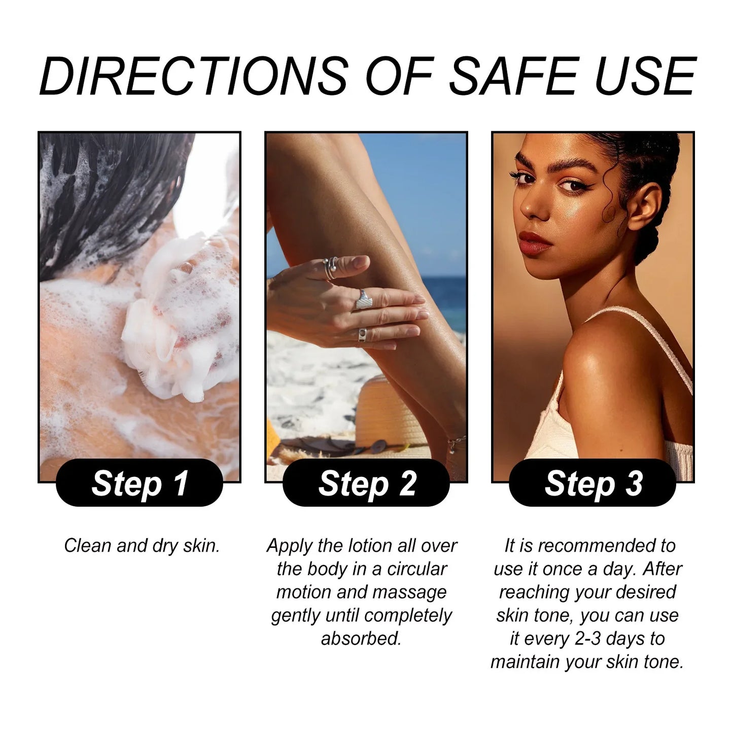 OceAura Self-Tanning Lotion – Natural Bronzer for Face & Body