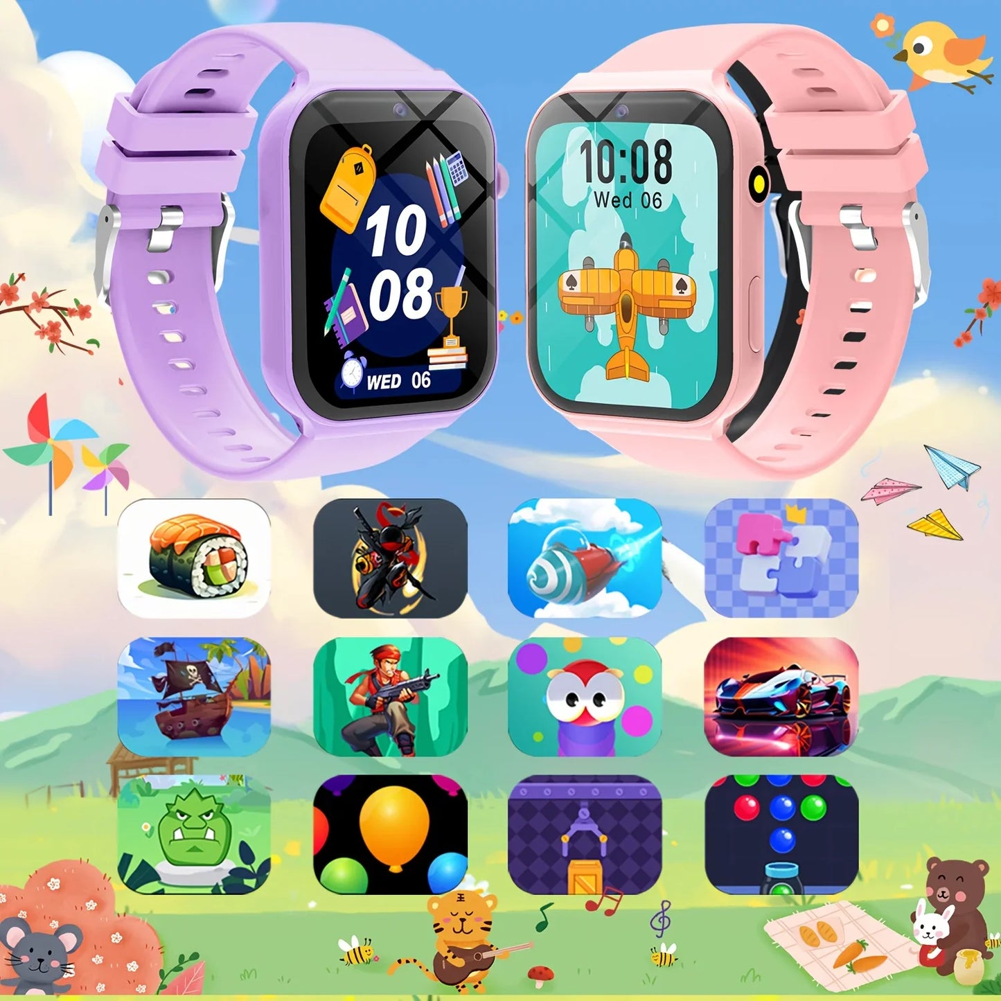 ERUN Kids Smart Game Watch – Camera, 18 Games, Rechargeable