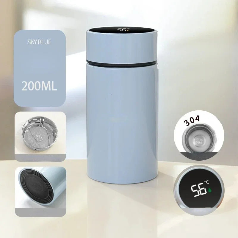 Stainless Steel Stanl Cup Water Bottle Vacuum Flasks Termos Tumbler Thermal Cold Hot Vacuum-flasks-&-thermoses Thermo & Dining Peaceful Pleasures Health and Wellness Blue 200ml