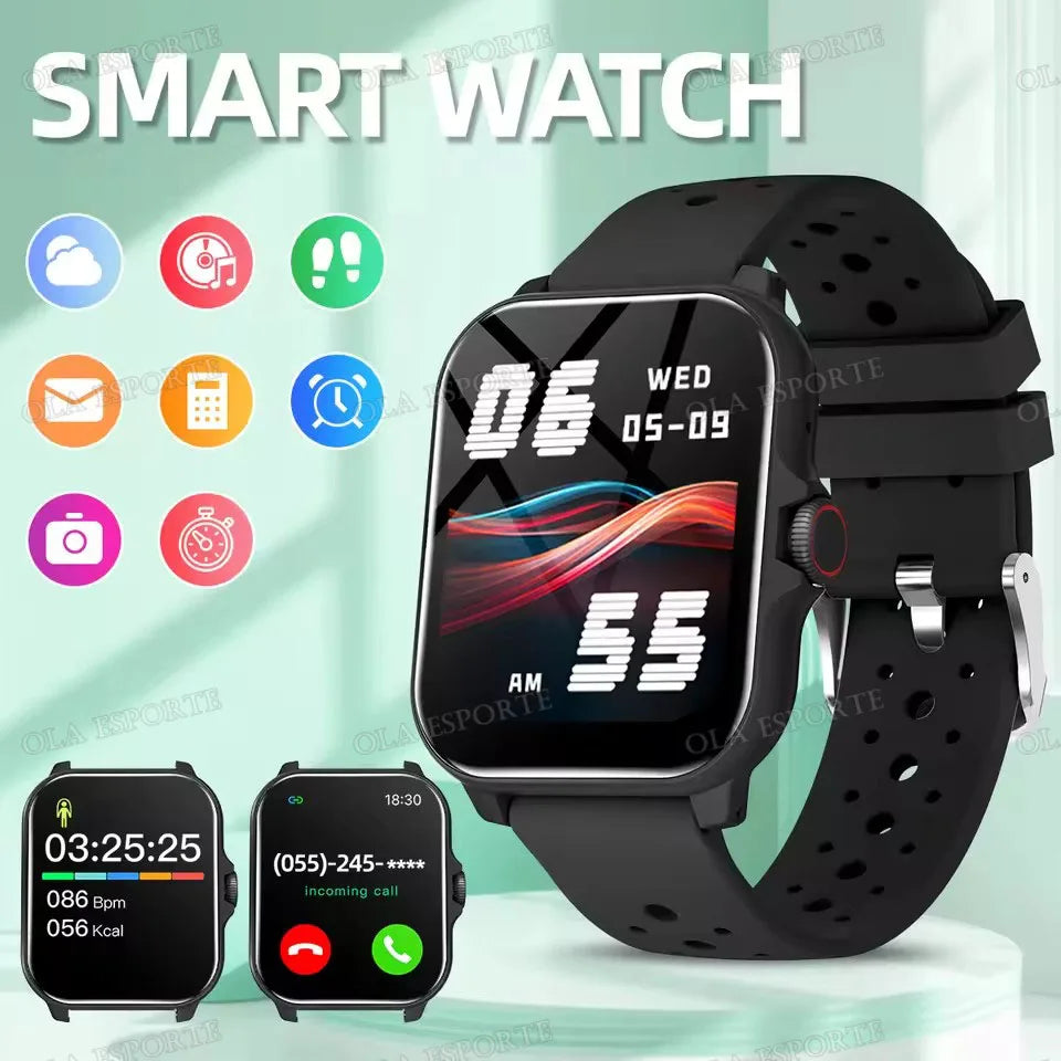 Smart watch, wireless calling /dial, Various APP Reminders,Suitable for men and women, sports watches,for iPhone/Andriod NewHW12 Peaceful Pleasures Health and Wellness Black