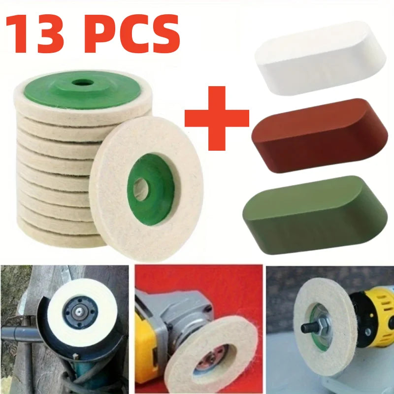 Metal Polishing Compound Kit – 3 or 13 Bars | Steel & Aluminum Peaceful Pleasures Health and Wellness 13pcs