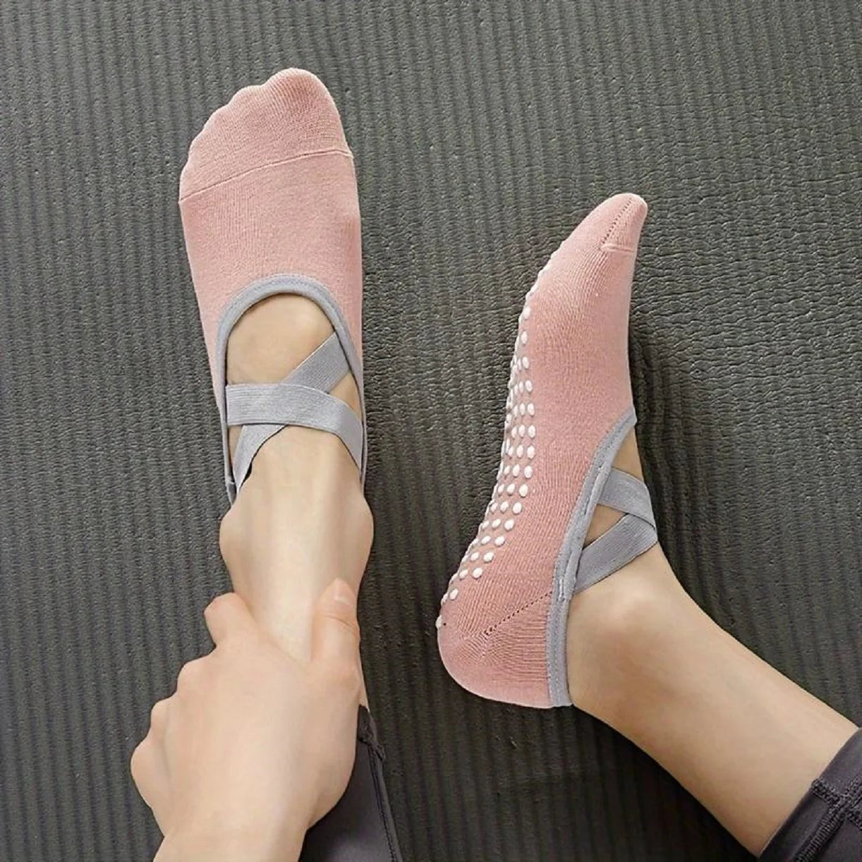6 Pairs Women'S Yoga Socks Non-Slip Pilates Dance Socks Non-Slip Floor Slippers With Handles For Gym Indoor And Fitness Ballet Peaceful Pleasures Health and Wellness